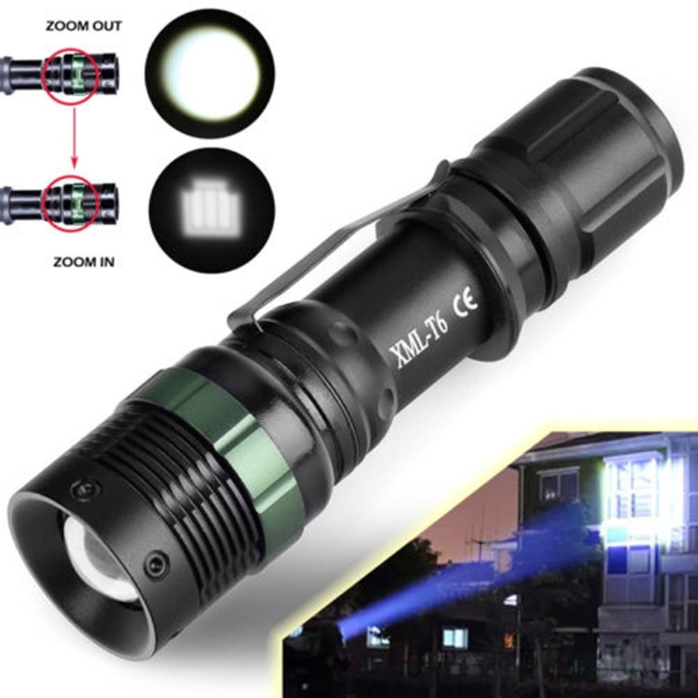 Super Bright Light CREE XM-L Q5 10000 Lumen Zoomable Led Flashlight Torch Zoom
