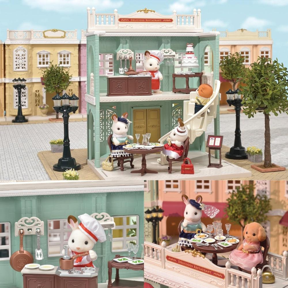 Sylvanian Families Town - Delicious Restaurant Playset, New Town Series, 6018