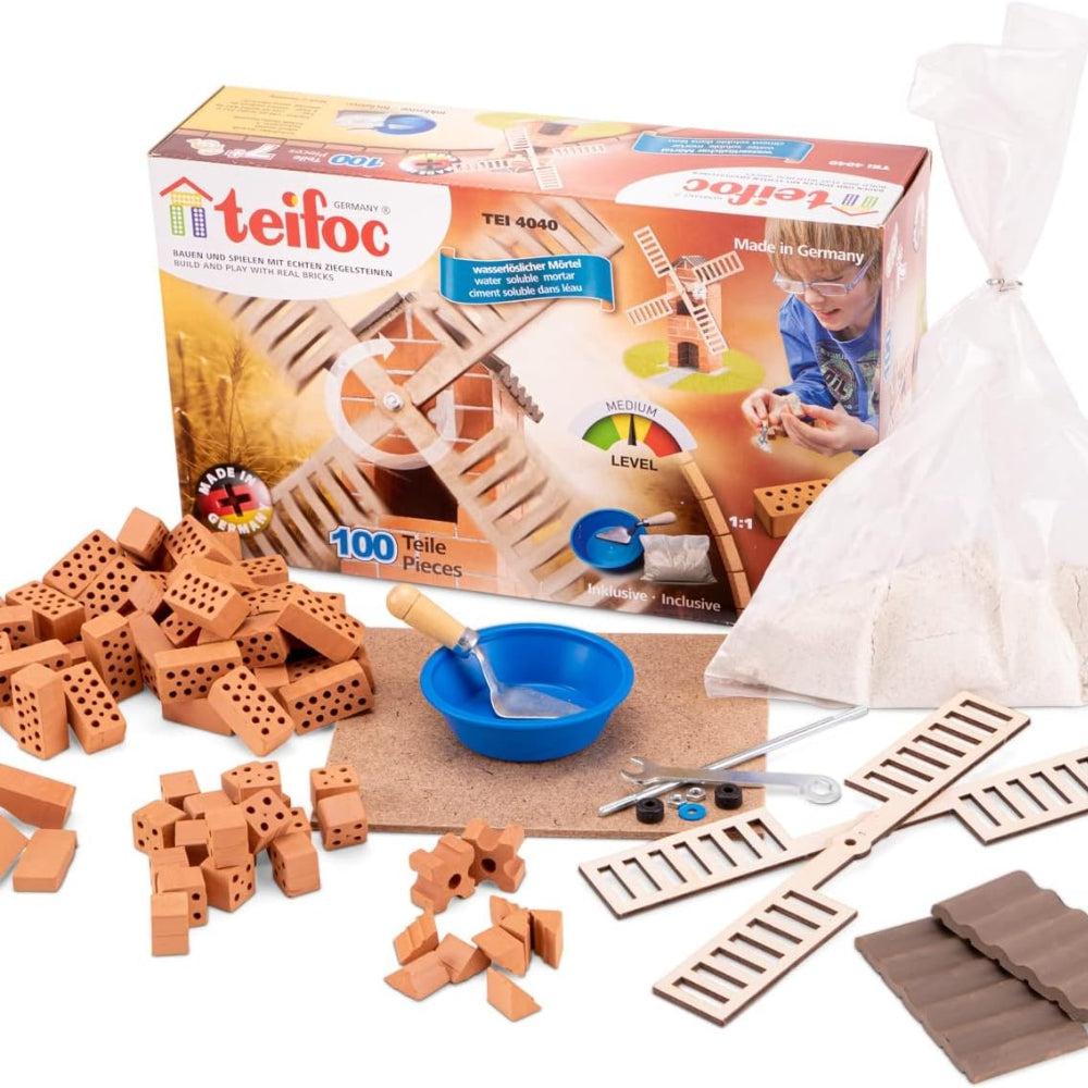 Teifoc 4040 - Windmill - Build With Real Bricks & Cement