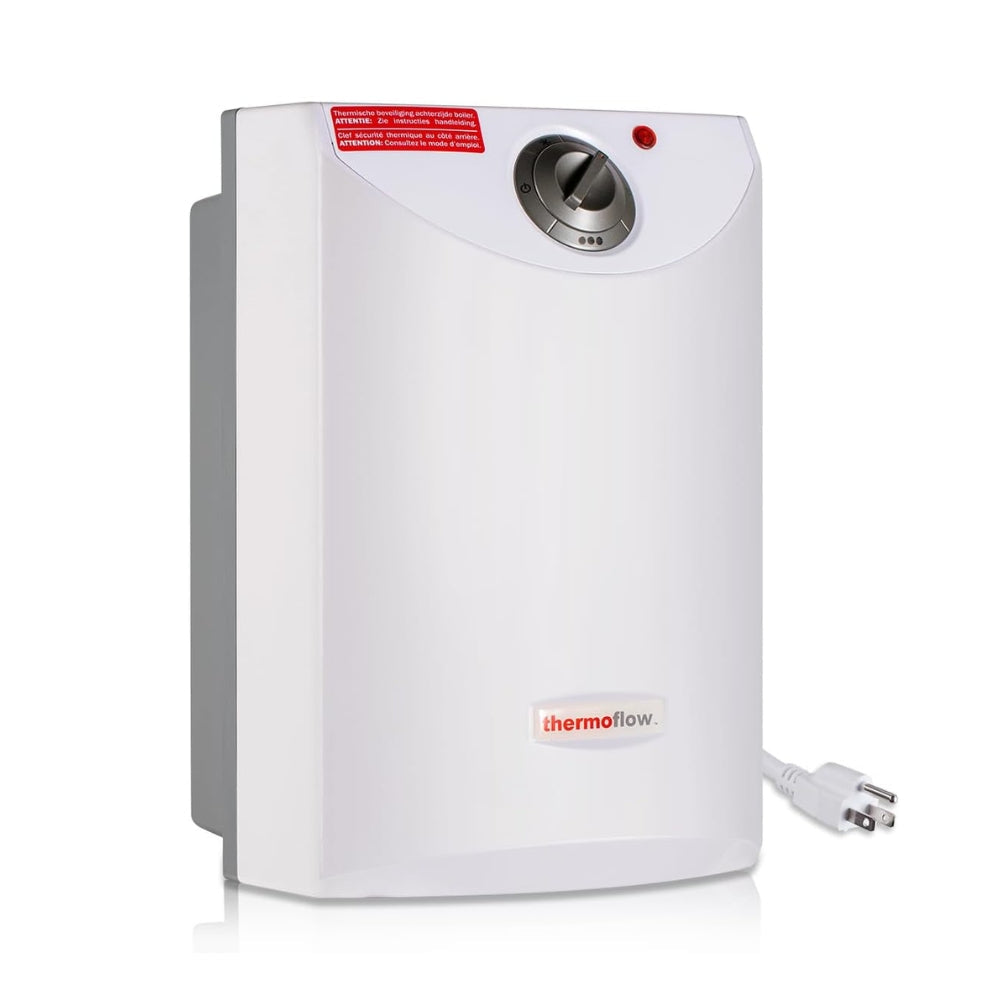 Thermoflow Electric Mini Tank Water Heater, 2.5 Gallon 120V Corded Under Sink Small Hot Water Heater For Point Of Use Instant Hot Water