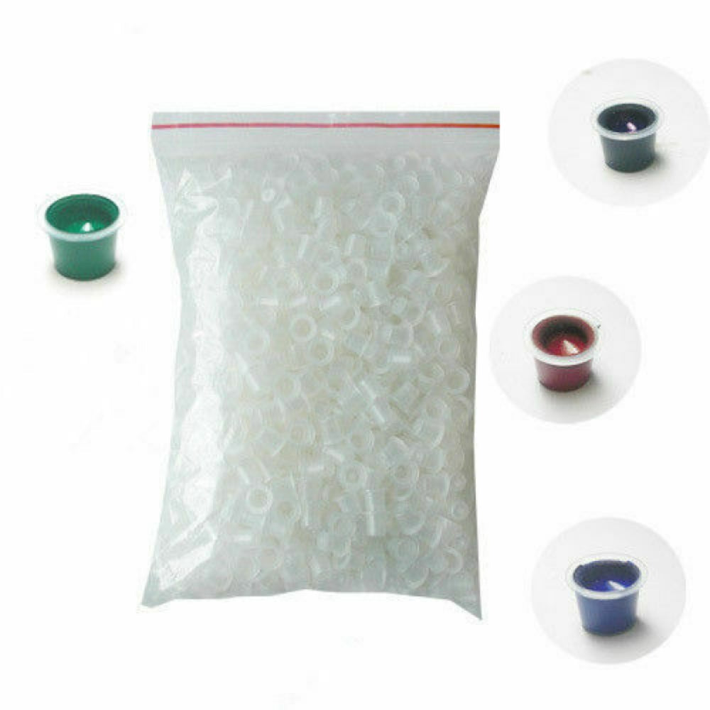 Transparent Plastic Disposable Tattoo Pigment Cup Without Base In M Size, For Eyebrow And Tattoo