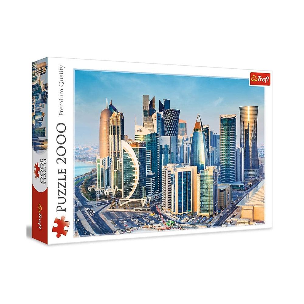 Trefl 2000 Pcs Jigsaw Puzzles, Doha, Qatar, City Skyline, Persian Gulf, Middle East, Adult Puzzles, Trefl 27084