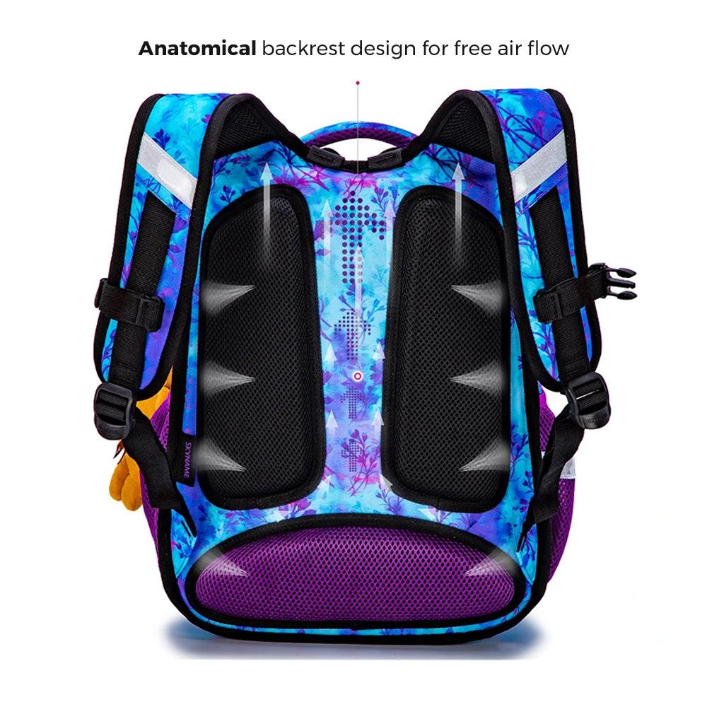 Trendy Cartoon School Bags for Girl Waterproof 3D Front Primary 1-5 Grade