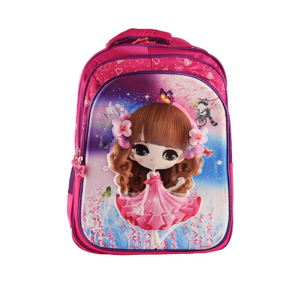 Trendy Cartoon School Bags for Girl Waterproof 3D Front Primary 1-5 Grade