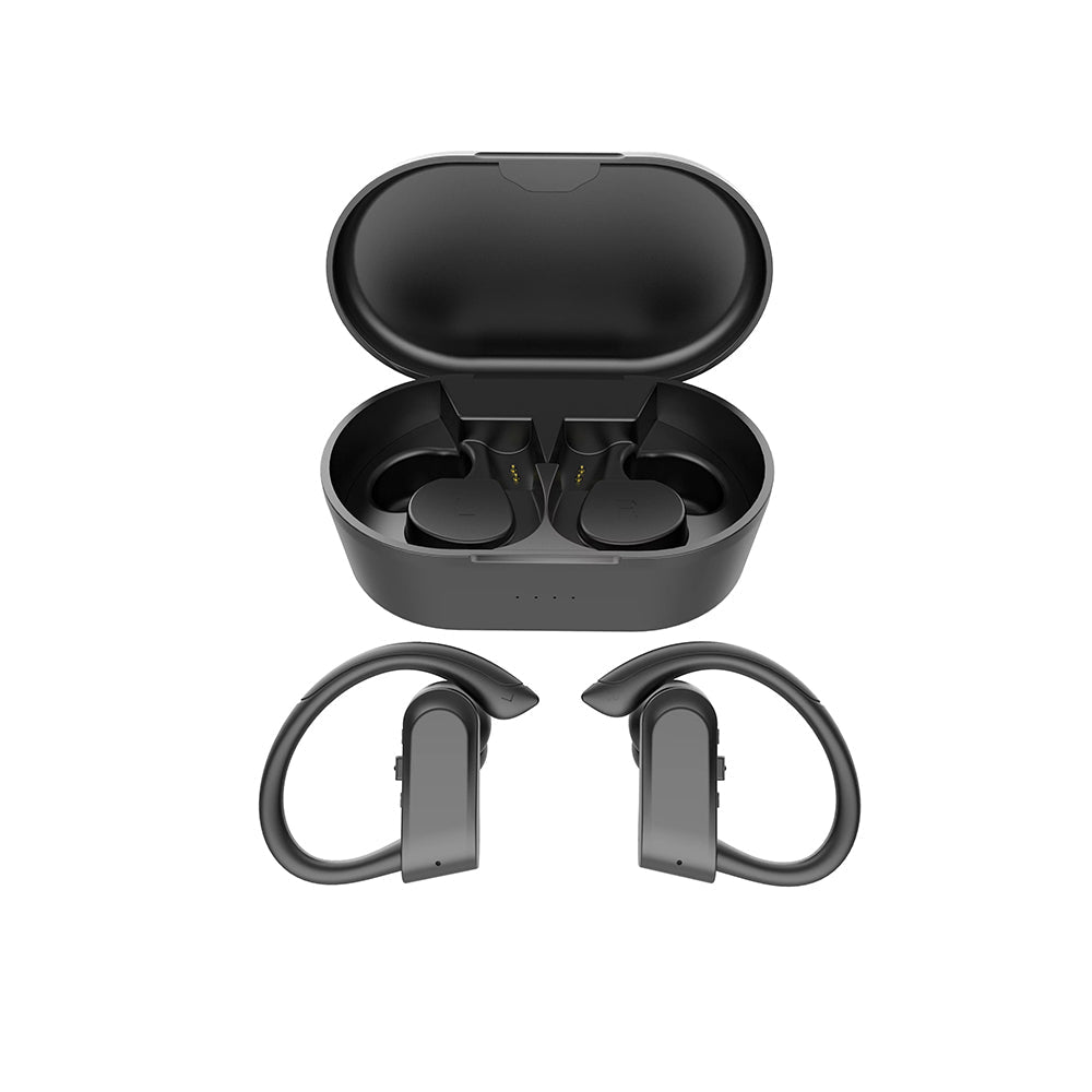 True Wireless Bluetooth Sport Earbuds with Charging Case 14x7cm