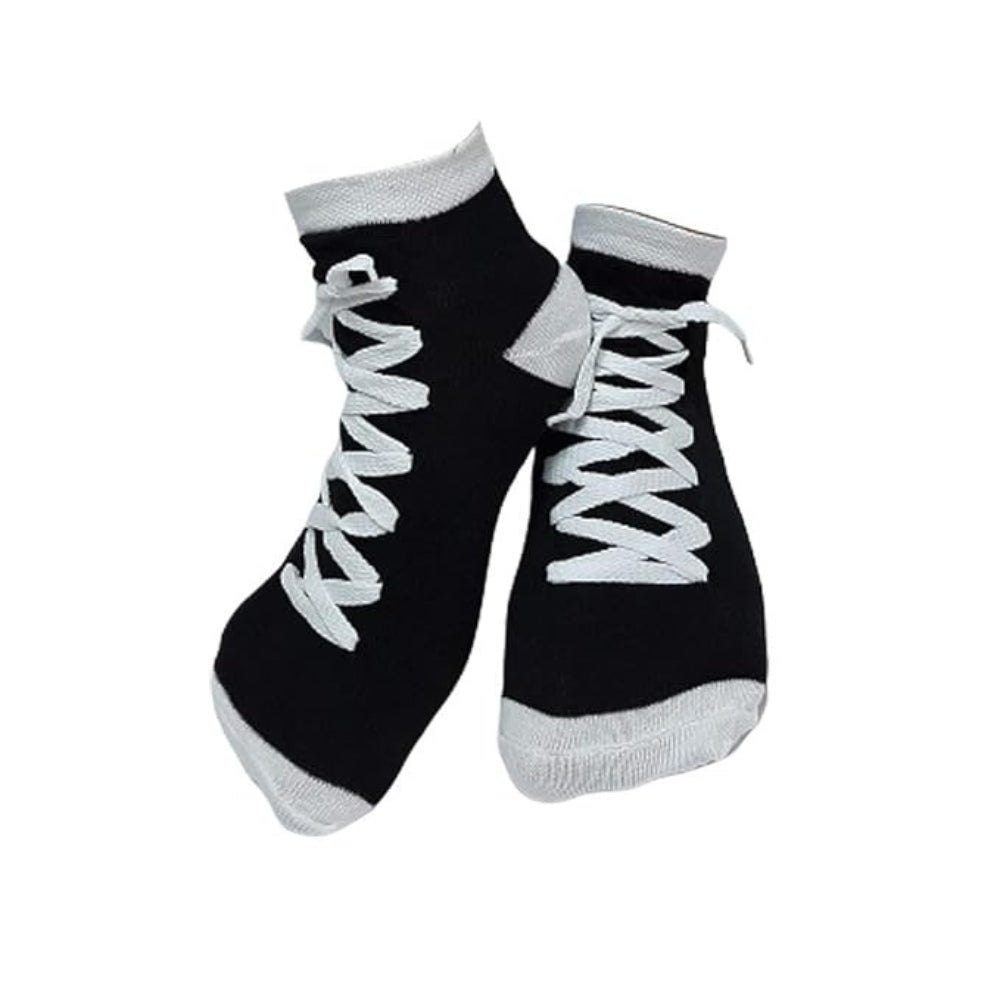 V3E Men's & Women's Shoe Lace Style Cotton Loafer |Socks-(Pack of 01)