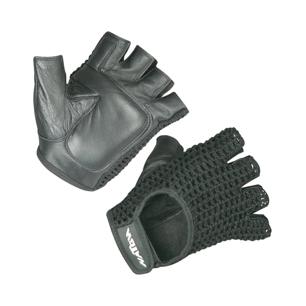 Valeo Mesh Back Lifting Gloves Hatch Wheel Chair Gloves - Black, Leather Palm, Mesh Back