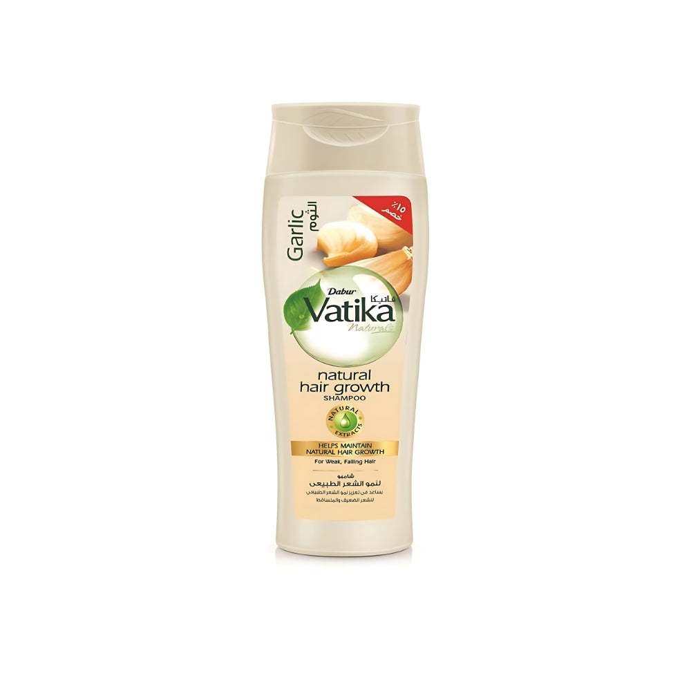 Vatika Naturals Garlic Shampoo 360 ml + 15% OFF Helps Maintain Natural Hair Growth For Weak & Falling Hair