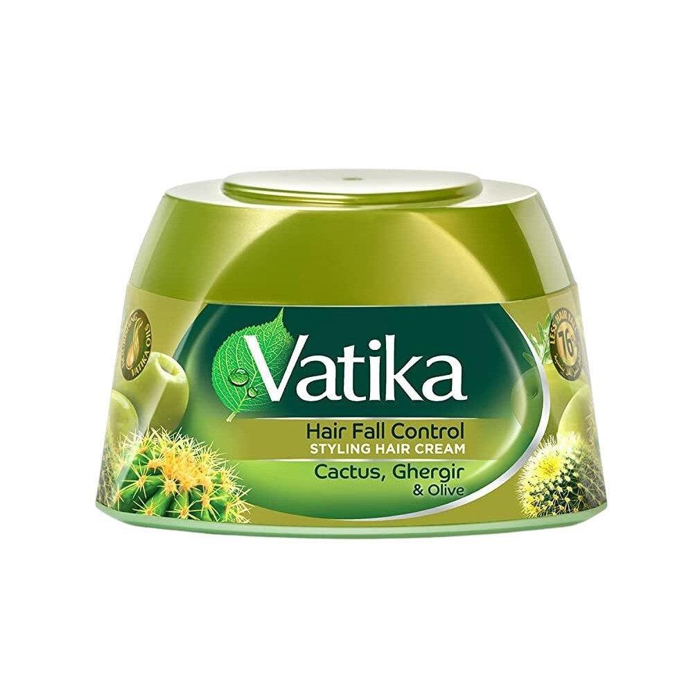 Vatika Naturals Hair Fall Control Styling Hair Cream Natural Extracts of Cactus & Olive 140ml