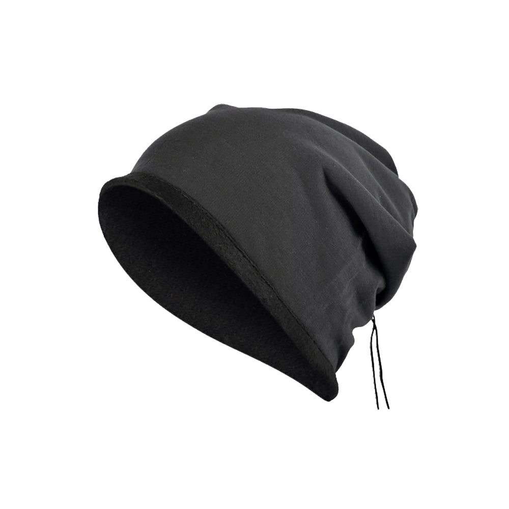 Winter Hat Solid Color Unisex Men's and Women's Beanie Cap Scarf Cotton Double-Layer Fabric Cap Hats